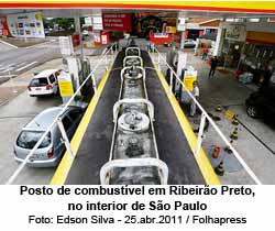 Posto de combustvel em Ribeiro Preto, no interior de So Paulo - Foto: Edson Silva - 25.abr.2011 / Folhapress