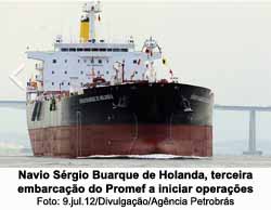 Navio Srgio Buarque de Holanda, terceira embarcao do Promef a iniciar operaes - Foto: 9.jul.12/Divulgao/Agncia Petrobrs
