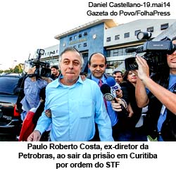 Folha de São Paulo - 26.05.2014 - Paulo Roberto Costa solto pelo STF - Foto: Daniel Castellano