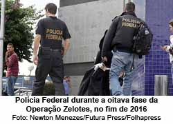 Polcia Federal durante a oitava fase da Operao Zelotes, no fim de 2016 - Newton Menezes/Futura Press/Folhapress