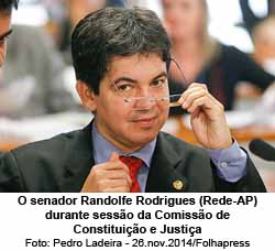 O senador Randolfe Rodrigues (Rede-AP) durante sesso da Comisso de Constituio e Justia - Pedro Ladeira - 26.nov.2014/Folhapress