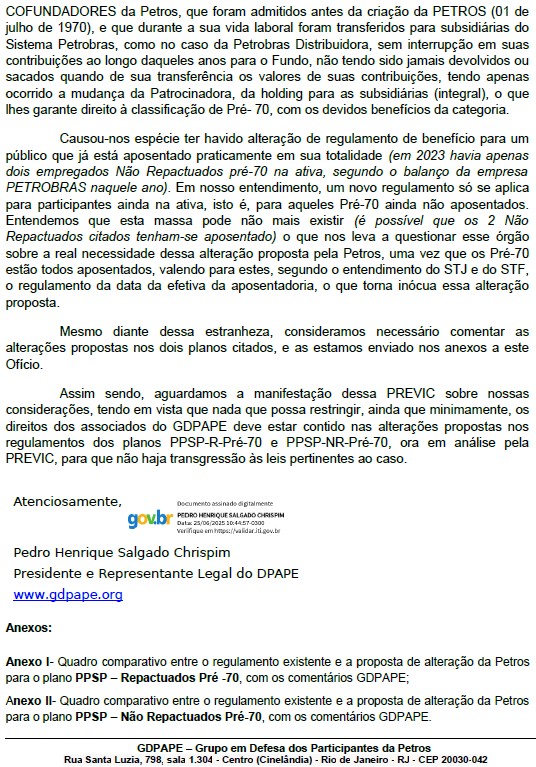 GDPAPE - GDPAPE  OFC  04/2025 - 25.06.2025