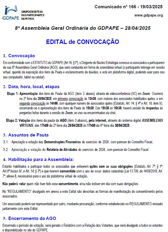 GDPAPE - Comunicado 166 - 19.03.20244