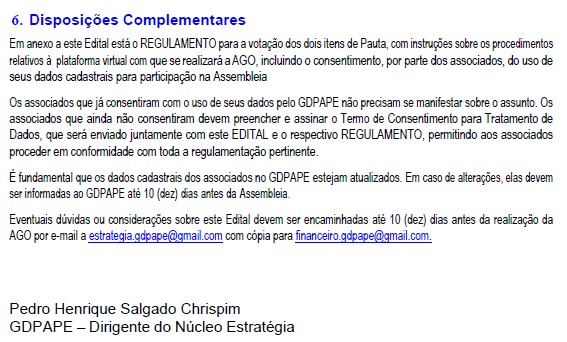 GDPAPE - Comunicado 166 - 19.03.2024