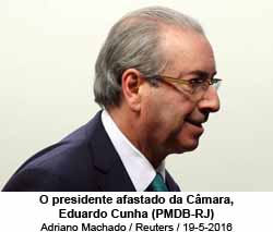 O presidente afastado da Cmara, Eduardo Cunha - Foto: Adriano Machado / 19.05.2016 / Reuters