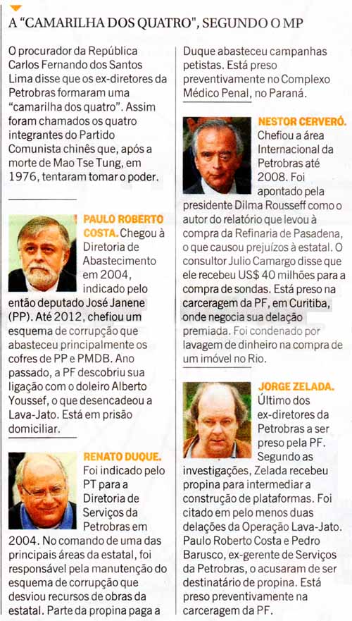 O Globo - 03/07/2015 - MP: A CAMARILHA DOS QUATRO