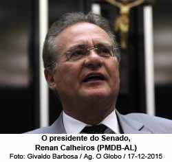 O presidente do Senado, Renan Calheiros - Givaldo Barbosa - 17/12/2015 / Agncia O Globo
