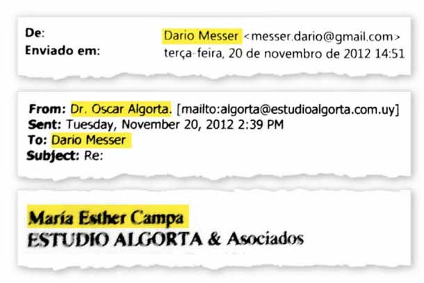 Conexo. Em e-mail trocado entre Dario Messer e o Estdio Algorta, Maria Esther, titular da conta de Cabral na Suia, organiza
viagem do advogado uruguaio ao Rio