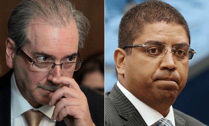 O deputado Eduardo Cunha (PMDB-RJ) e o empresrio Leonardo Meirelles - Montagem/O GLOBO