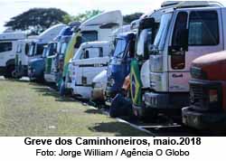 Greve dos caminhoneiros, maio de 2018 - Foto: Jorge William / Agncia O Globo