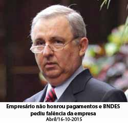O Globo - 13/11/2015 - Empresrio no honrou pagamentos e BNDES pediu falncia da empresa