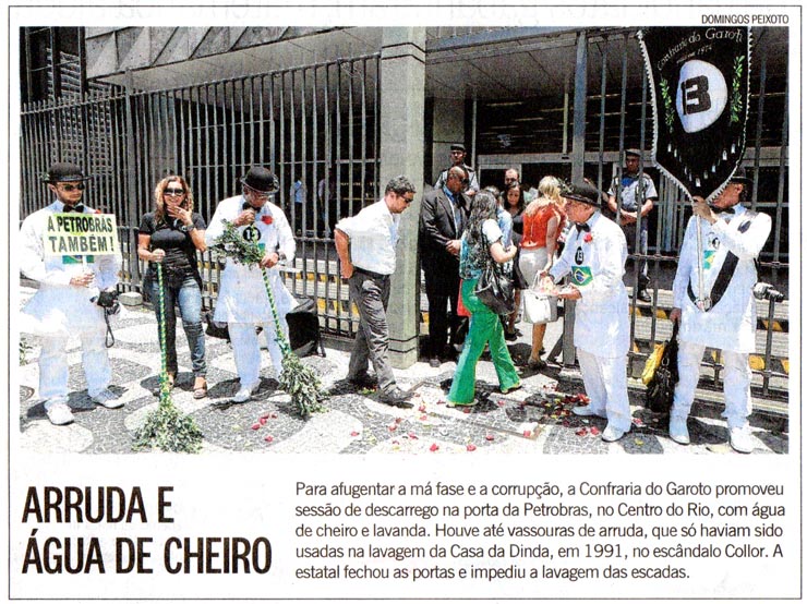 O Globo - 14/01/2015 - Confraria do Garoto: Sesso de descarrego na Petrobras - Foto: Domingos Peixoto