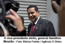 O vice-presidente eleito, general Hamilton Mouro Foto: Mrcia Foletto / Agncia O Globo