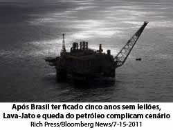 O Globo - 1/11/15 - Aps Brasil ter ficado cinco anos sem leiles, Lava-Jato e queda do petrleo complicam cenrio - Rich Press/Bloomberg News/7-15-2011