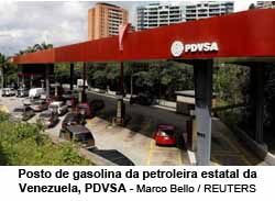 Posto de gasolina da petroleira estatal da Venezuela, PDVSA - Marco Bello / REUTERS