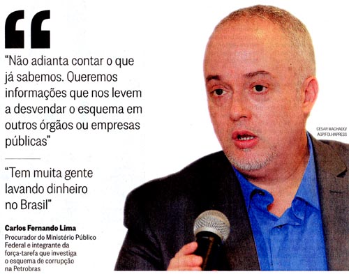 O Globo - 16/01/15 - PETROLO: Carlos Fernando Lima, procurador do MP - Foto: Cesar Mavhado/AGP/Folhapress
