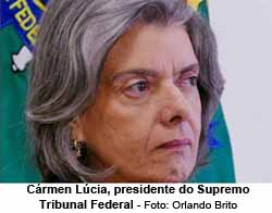 A presidente do Supremo Tribunal Federal (STF), ministra Crmen Lcia - Orlando Brito / Agncia O Globo