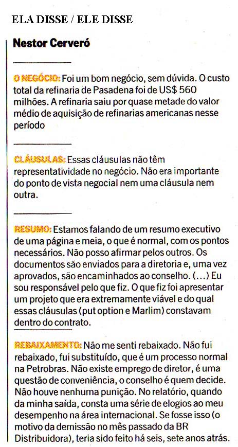 O Globo - 17/04/2014 Pág.3 - Cerveró na Câmara