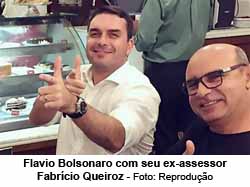 Flvio Bolsonaro e Fabrcio Queiroz, seu ex-assessor - Foto: Reproduo