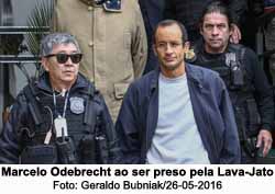 Marcelo Odebrecht ao ser preso pela Lava Jato - Foto: Geraldo Bubniak / 26.05.2016