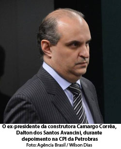 O Globo - 21/07/2015 - O ex-presidente da construtora Camargo Corra, Dalton dos Santos Avancini, durante depoimento na CPI da Petrobras - Agncia Brasil / Wilson Dias