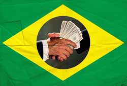 Bandeira do brasil com dinheiro - O Globo / Noblat / 22.05.2017