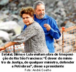 O Globo - 22/08/14 - Dilma e Lula: defendendo Graça Foster - Foto: André Coelho