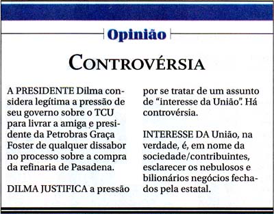 O Globo - 23/08/14 - Opinião: Contovérsias