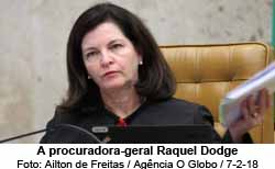 Raquel Dodge, procuradora-geral - Foto: Alton de Freitas / Agncia O Globo / 07-02-2018