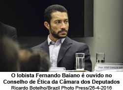 O lobista Fernando Baiano  ouvido no Conselho de tica da Cmara dos Deputados - Ricardo Botelho/Brazil Photo Press/26-4-2016