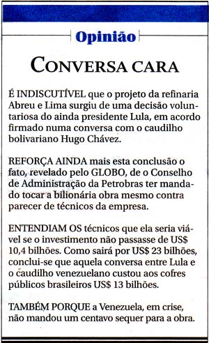 O Globo Opinião - 28/08/2014