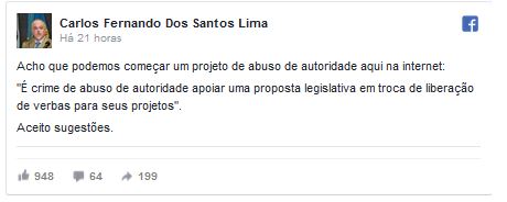 Carlos Fernando denuncia governo - O Globo / 28.10.2017