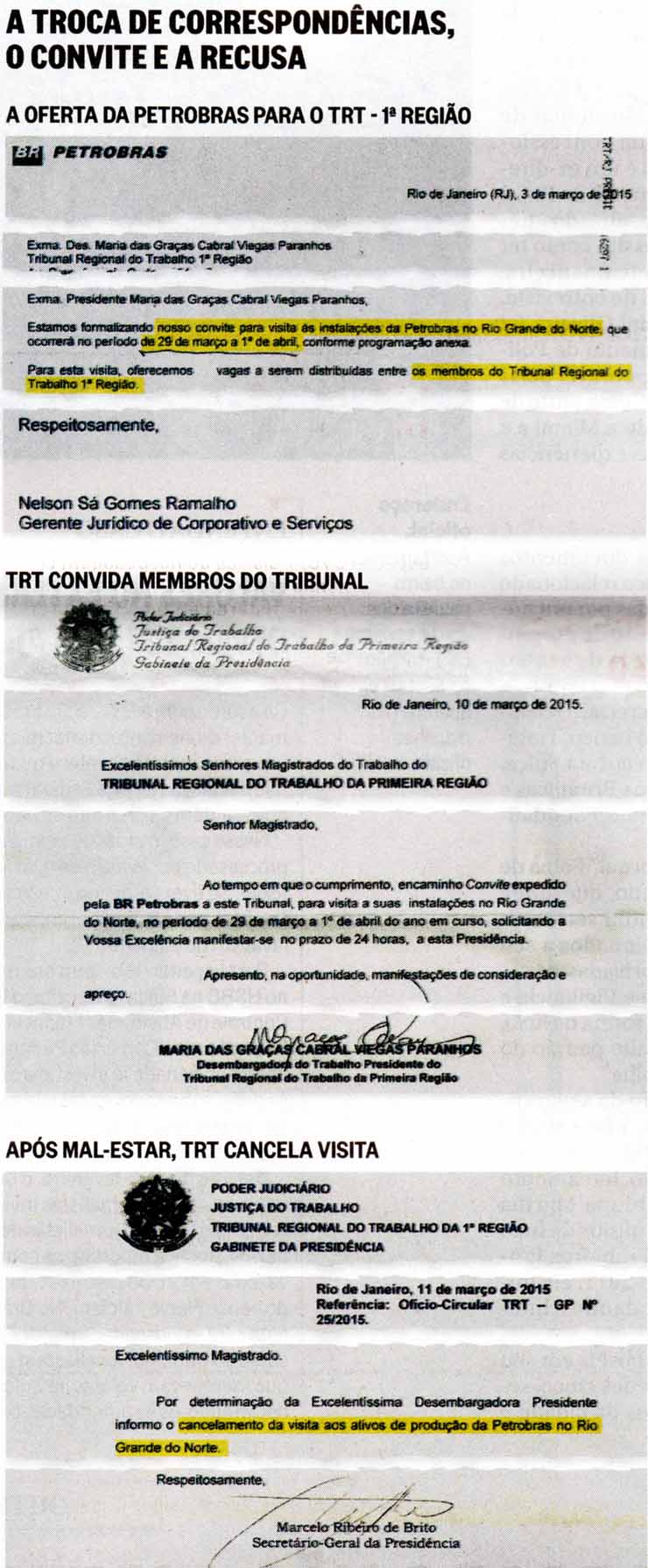 O Globo - 29/03/2015 - A troca de correspondências