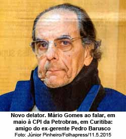 O Globo - 31.07.2015 - O empresrio Mrio Ges, na sede da Justia Federal em Curitiba (PR) - Jnior Pinheiro/Folhapress