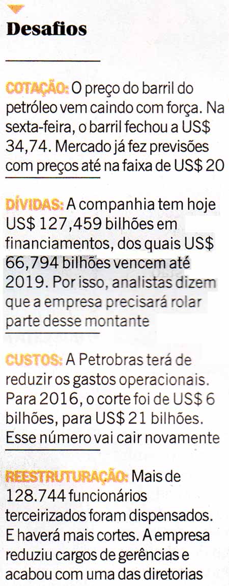 O GLOBO - Petrobras: Os desafios