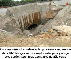 O desabamento matou sete pessoas em janeiro de 2007. Ningum foi condenado pela justia - Divulgao/Assembleia Legislativa de So Paulo
